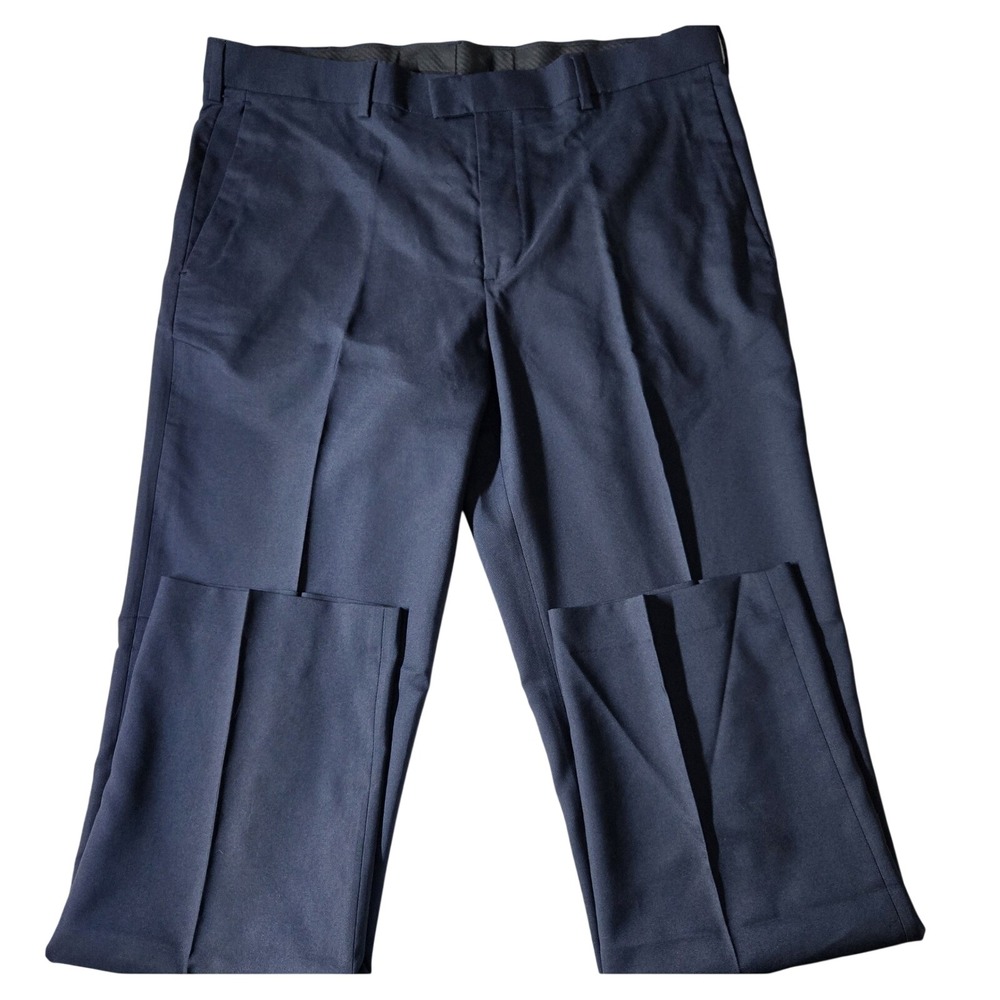 AXIST Ultra Series Mens Straight Fit Dress Pants Navy‎ Blue Wrinkle Resistant 36
